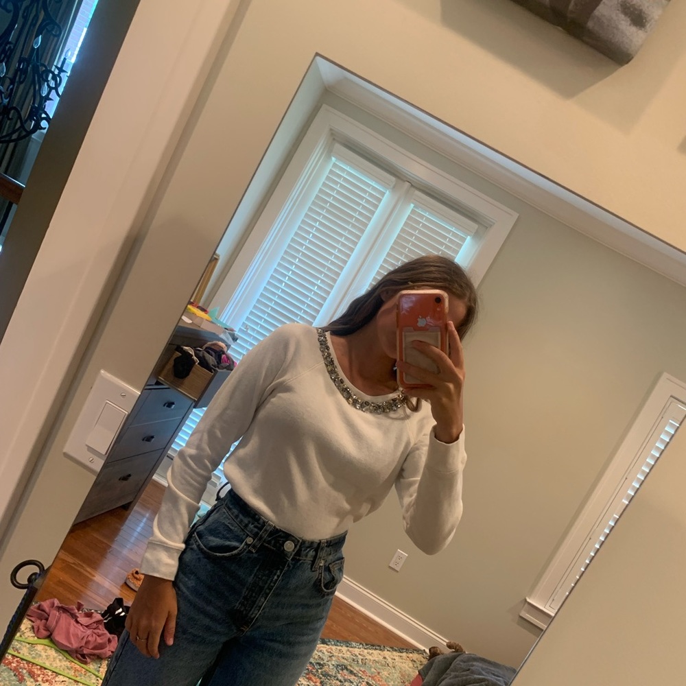 Cream JCrew sweater